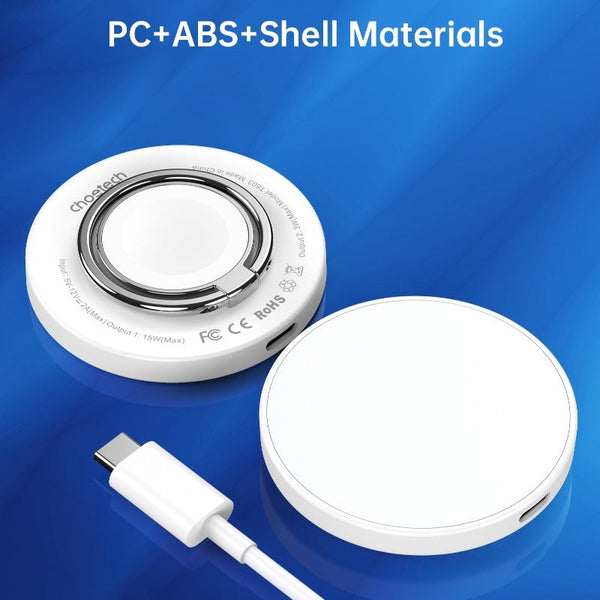 Choetech T603 F Ring Holder And Magnetic 15W Wireless Charger For Phone/Airpod/Iwatch Chargers & Cradles