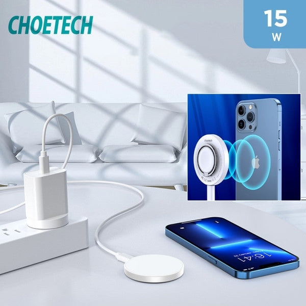 Chargers & Cradles Choetech T603 F Ring Holder And Magnetic 15W Wireless Charger For Phone/Airpod/Iwatch