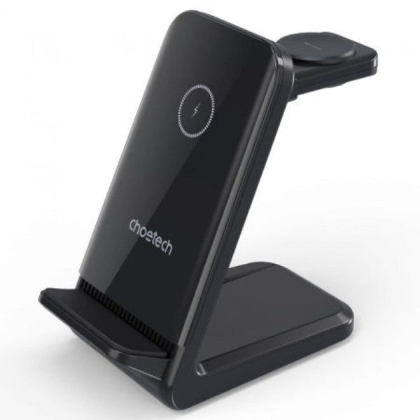 Choetech T608 F Bk 15W 4 In 1 Wireless Charger Stand For Iwatch And Samsung Watch (Black) Chargers & Cradles