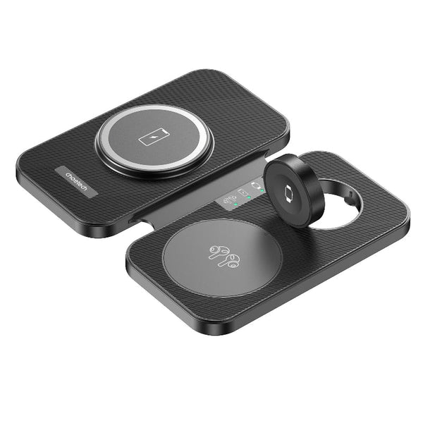 Choetech T616 F Bk 3In1 Magnetic Foldable Wireless Charger Chargers & Cradles