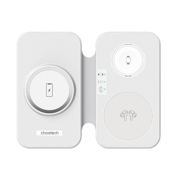 Choetech T616 F Bk 3In1 Magnetic Foldable Wireless Charger Chargers & Cradles