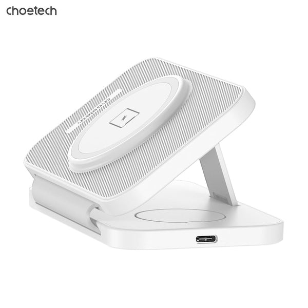 Choetech T616 F Bk 3In1 Magnetic Foldable Wireless Charger Chargers & Cradles