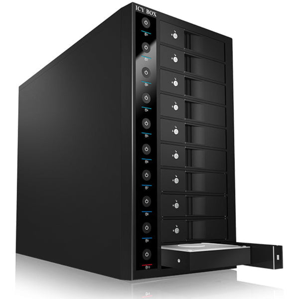 Icy Box 10 Bay External Single System For 10X Sata 3.5" I/Ii/Iii Hdd (Ib 3810U3) Drive Enclosures & Docks