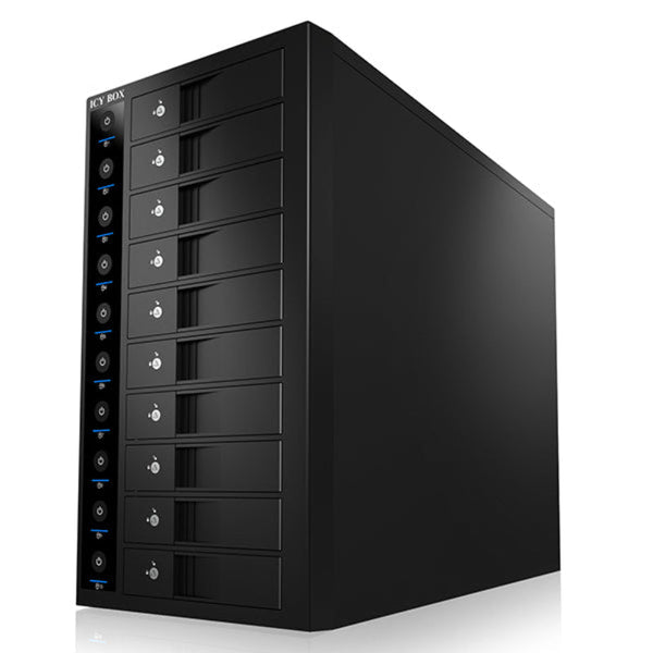 Icy Box 10 Bay External Single System For 10X Sata 3.5" I/Ii/Iii Hdd (Ib 3810U3) Drive Enclosures & Docks