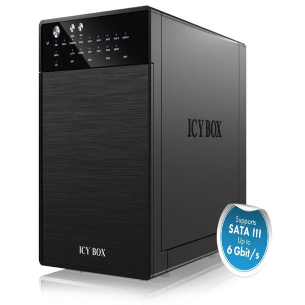 Icy Box External 4 Bay Raid System For 3.5" Sata / Ii Iii Hard Disks With Usb 3.0 And Esata (Ib Rd3640su3) Drive Enclosures & Docks