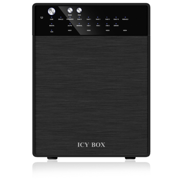 Icy Box External 4 Bay Raid System For 3.5" Sata / Ii Iii Hard Disks With Usb 3.0 And Esata (Ib Rd3640su3) Drive Enclosures & Docks