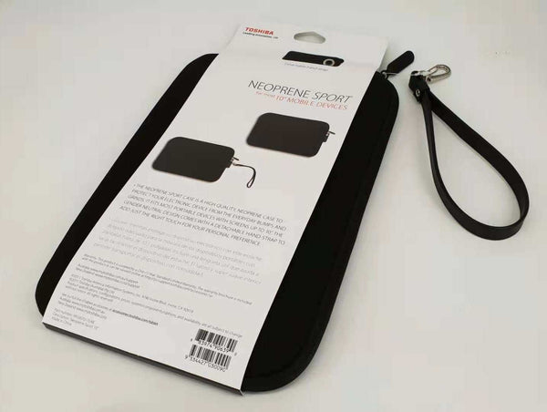 Toshiba Neoprene Sport Black Case For 10" Tablet Cases Covers Keyboard Folios