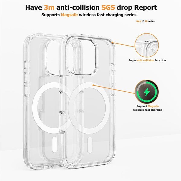 Ultimake Shockproof Transparent Magsafe Cover Case For Iphone 16 Pro Max Cases Covers & Skins