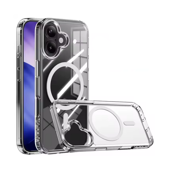 Utia Ultimake Shockproof Transparent Case Cover With Magnetic Ring For Iphone 17 Screen Protectors