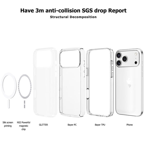 Utia Ultimake Shockproof Transparent Case Cover With Magnetic Ring For Iphone 17 Pro Max Cases Covers & Skins
