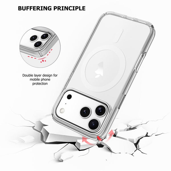 Utia Ultimake Shockproof Transparent Case Cover With Magnetic Ring For Iphone 17 Pro Max Cases Covers & Skins
