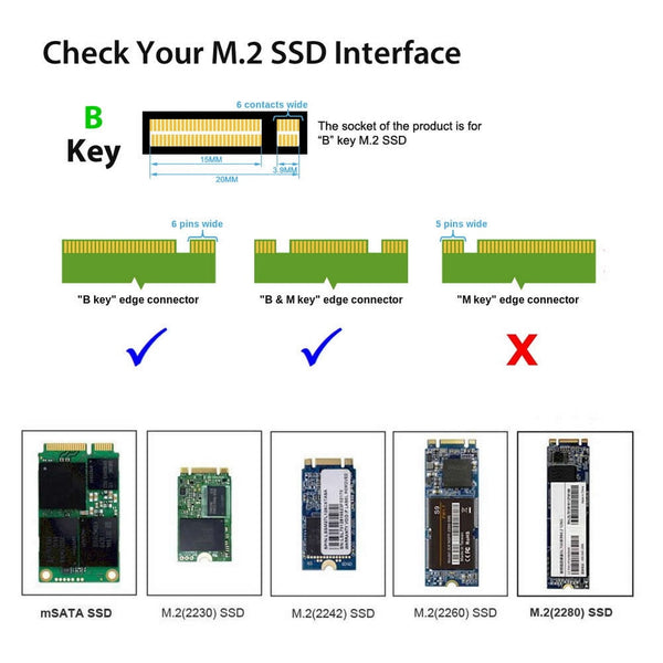 Simplecom Sa207 Msata + M.2 (Ngff) To Sata In 1 Combo Adapter Other Drives Storage & Media