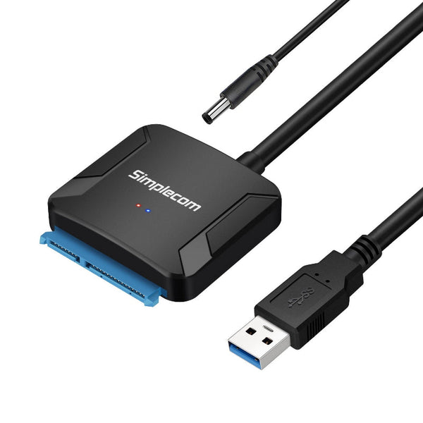 Simplecom Sa236 Usb 3.0 To Sata Adapter Cable Converter With Power Supply For 2.5" & 3.5" Hdd Ssd Other Drives Storage & Media