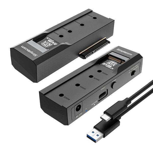 Simplecom Sa536 Usb To M.2 And Sata In 1 Adapter For 2.5"/3.5" Hdd & Nvme/Sata Ssd With Power Supply 3.2 Gen2 10Gbps Other Drives Storage & Media