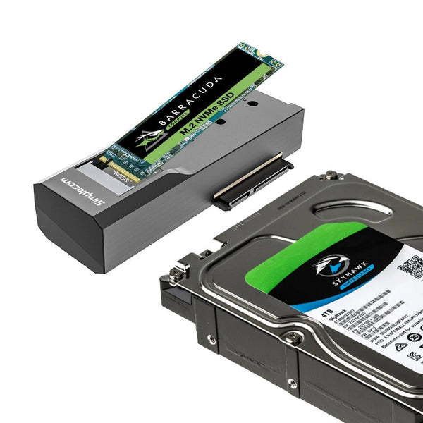 Simplecom Sa536 Usb To M.2 And Sata In 1 Adapter For 2.5"/3.5" Hdd & Nvme/Sata Ssd With Power Supply 3.2 Gen2 10Gbps Other Drives Storage & Media