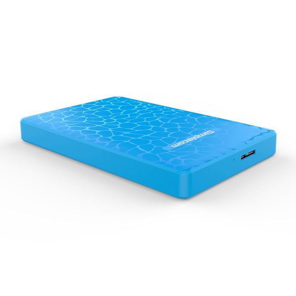 Simplecom Se101 Compact Tool Free 2.5'' Sata Usb 3.0 Hdd/Ssd Enclosure Blue Drive Enclosures & Docks
