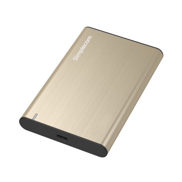 Simplecom Se221 Aluminium 2.5'' Sata Hdd/Ssd To Usb 3.1 Enclosure Gold Drive Enclosures & Docks