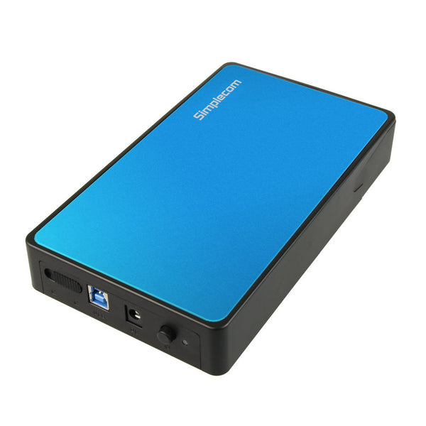 Simplecom Se325 Tool Free 3.5" Sata Hdd Usb 3.0 Hard Drive Enclosure Blue Drive Enclosures & Docks