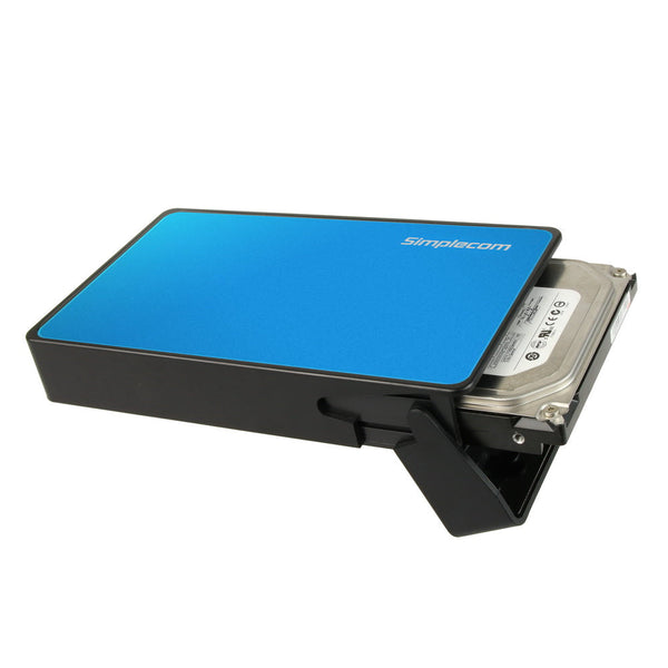 Simplecom Se325 Tool Free 3.5" Sata Hdd Usb 3.0 Hard Drive Enclosure Blue Drive Enclosures & Docks