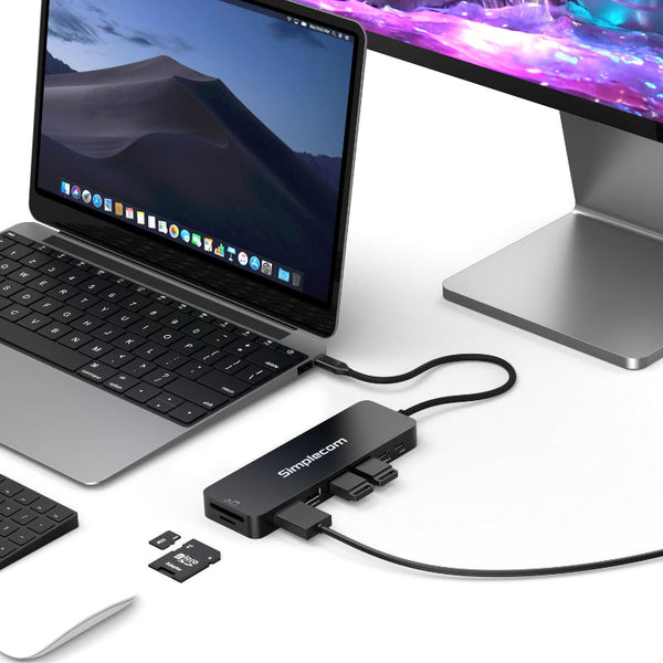 Simplecom Cht595 In 1 Usb Multiport Docking Station With Nvme M.2 Enclosure Usb Cables Hubs & Adapters