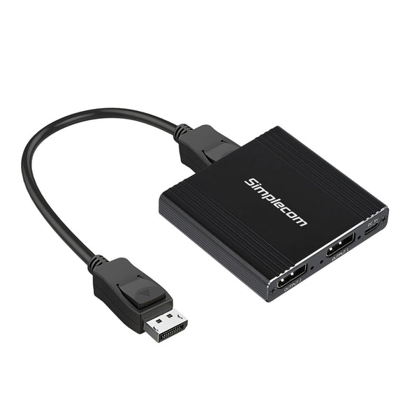 Simplecom Cm214 Displayport Splitter Mst Hub For Dual 4K Extended Screens Monitor/Av Cables & Adapters