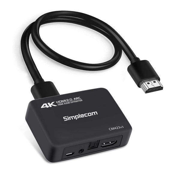 Simplecom Cm423v3 Hdmi 2.0 Audio Extractor Optical Spdif 4K@60Hz Usb Cables Hubs & Adapters