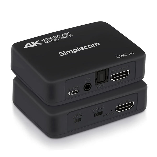 Simplecom Cm423v3 Hdmi 2.0 Audio Extractor Optical Spdif 4K@60Hz Usb Cables Hubs & Adapters