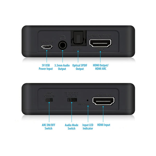 Simplecom Cm423v3 Hdmi 2.0 Audio Extractor Optical Spdif 4K@60Hz Usb Cables Hubs & Adapters