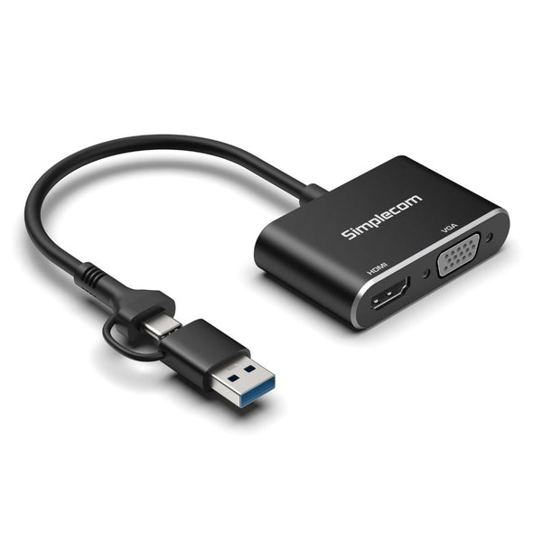 Simplecom Da326c Usb 3.0 And C To Hdmi + Vga Video Card Adapter Full 1080P Audio Cables & Adapters