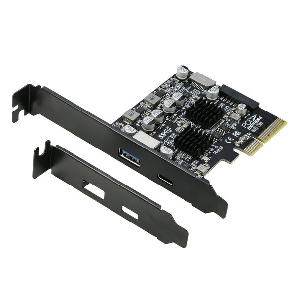 Simplecom Ec315 Pcie X4 To Port Usb 3.2 Gen Ii 10Gbps Type C And With Front Panel 3.0 Key Expansion Card Usb Cables Hubs & Adapters