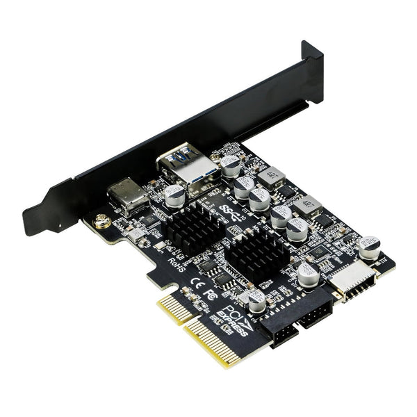 Simplecom Ec315 Pcie X4 To Port Usb 3.2 Gen Ii 10Gbps Type C And With Front Panel 3.0 Key Expansion Card Usb Cables Hubs & Adapters