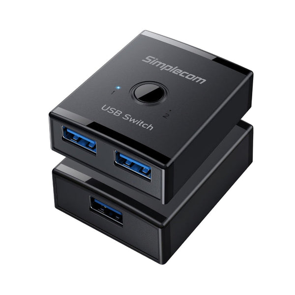 Simplecom Km125 Bi Directional Way Usb 3.0 Switch In Out (2 Out) 5Gbps Usb Cables Hubs & Adapters