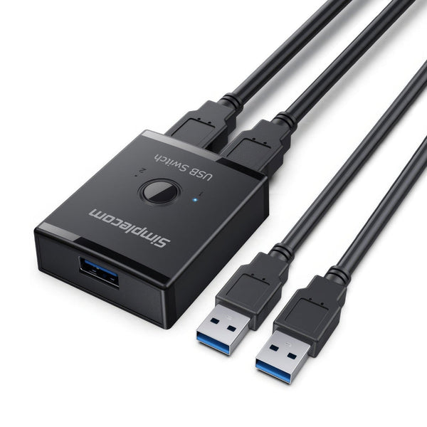 Simplecom Km125 Bi Directional Way Usb 3.0 Switch In Out (2 Out) 5Gbps Usb Cables Hubs & Adapters