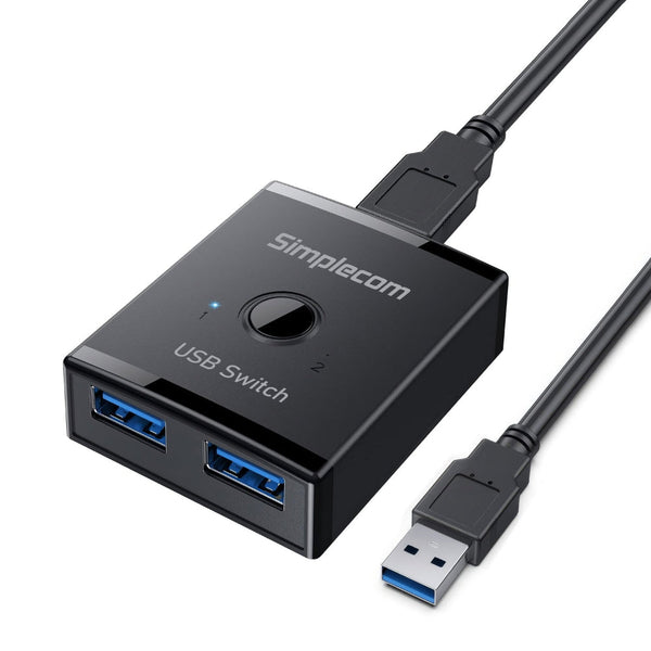 Simplecom Km125 Bi Directional Way Usb 3.0 Switch In Out (2 Out) 5Gbps Usb Cables Hubs & Adapters