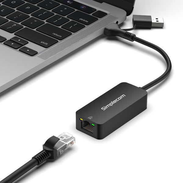 Simplecom Nu405c Superspeed Usb C And To 2.5G Ethernet Network Adapter 2.5Gbps Lan
