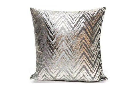 Silver Zig Zag Cushion For Home Decor And Decorative Pillows Cushions & Decorative Pillows