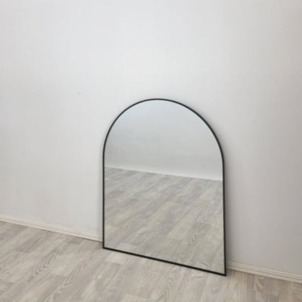 Small Black Metal Arch Mirror 80Cm X 100Cm Mirrors
