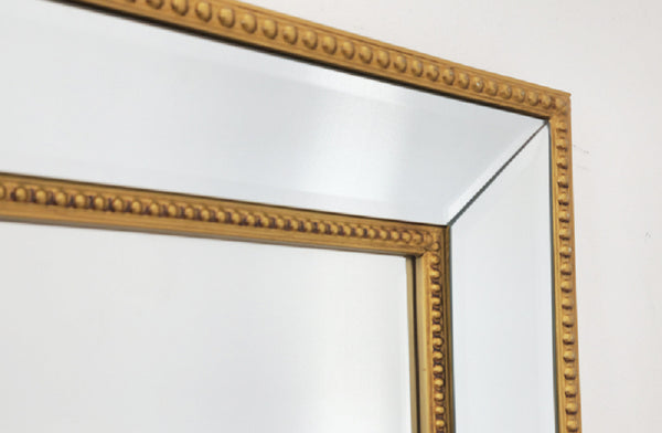 Gold Beaded Framed Mirror X Large 190Cm 100Cm Mirrors