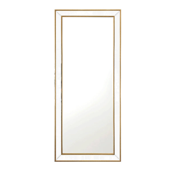 Medium Gold Beaded Framed Mirror 70Cm X 170Cm Mirrors