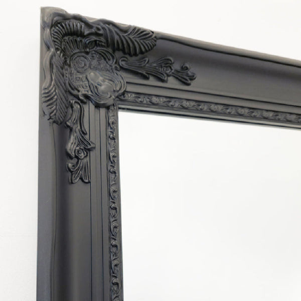 French Provincial Ornate Mirror Black X Large 100Cm 190Cm Mirrors