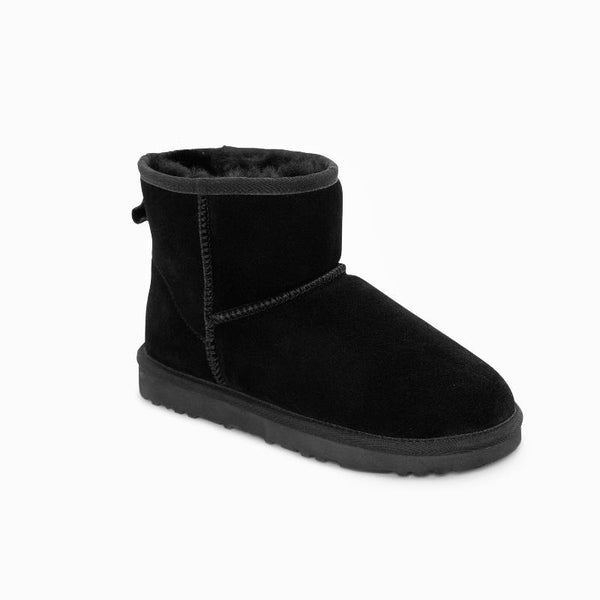 Ugg Boots Genuine Australian Sheepskin Unisex Mini Classic Suede (Black Eu37) Slippers