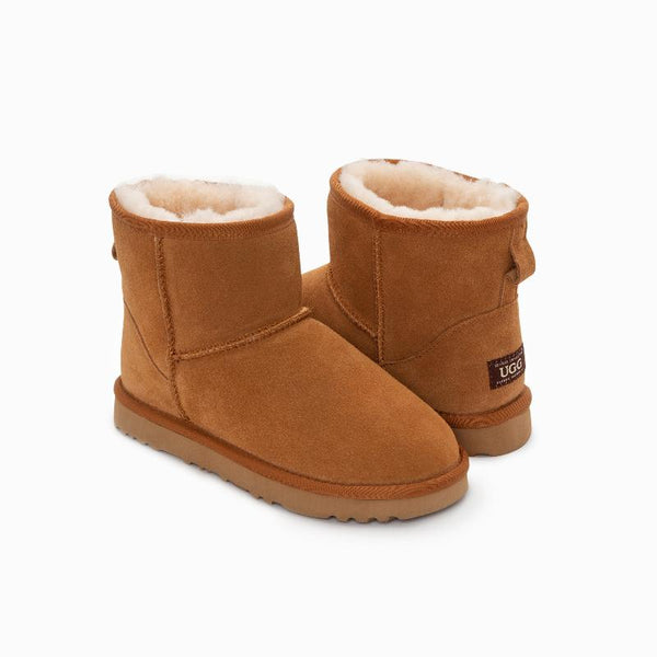 Ugg Boots Genuine Australian Sheepskin Unisex Mini Classic Suede (Chestnut Eu36) Slippers