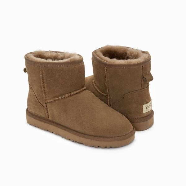 Ugg Genuine Australian Sheepskin Unisex Mini Classic Suede (Olive Eu44) Boots