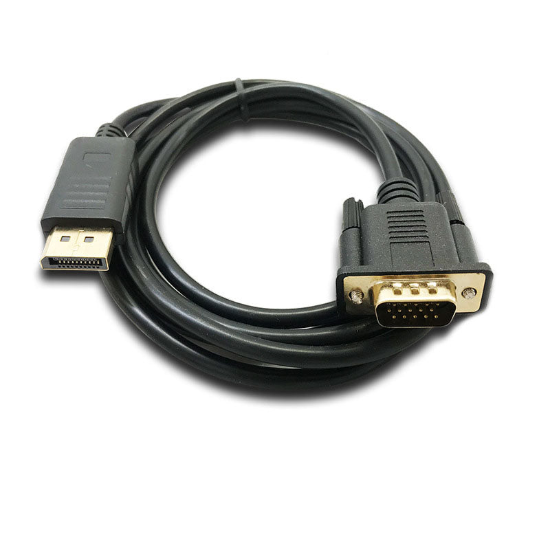 1.8M Display Port Dp Male To Vga/M Cable Converter Connector Adaptor Monitor/Av Cables & Adapters