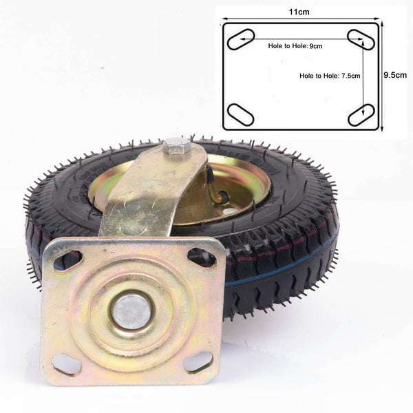 8 Inch Swivel Castor Caster Pneumatic Tyres Wheels Trolley Cart Wheelbarrow Castor Wheels