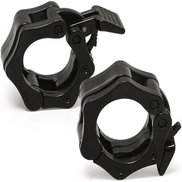 2Pcs 1In / 25Mm Dumbbell Clamps Barbell Collars Clips Plates Black Barbells & Attachments