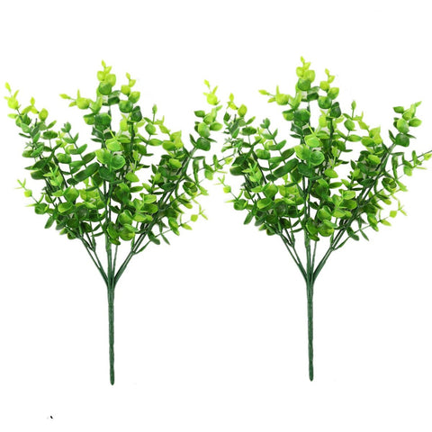 2 Pack Fake Plants Faux Artificial Eucalyptus Home Garden Office Wedding Decoration Artificial Plants