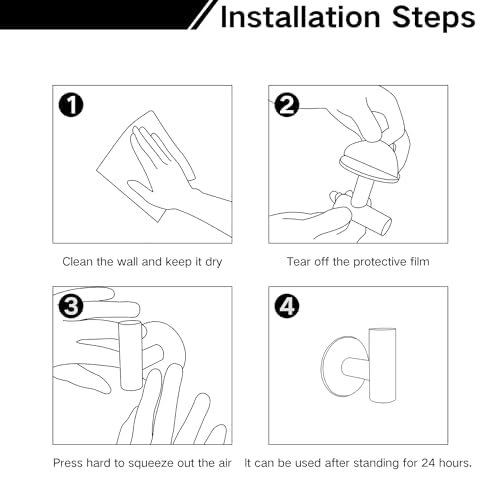 2 Pcs Wall Mount Self Adhesive Bathroom Towel Hooks Holder Cloth Hanger Door Brushed Nickel Wall Hooks & Hangers