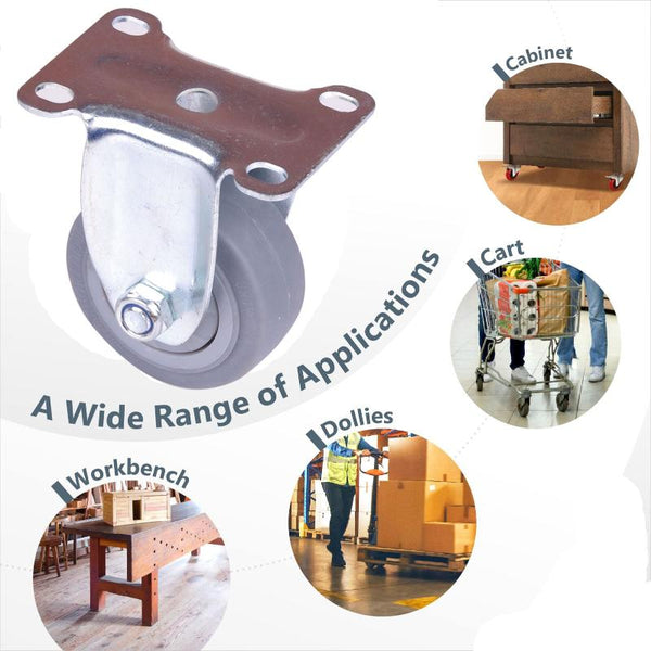 4 Inch Heavy Duty Caster Wheels Fixed Casters Castor Cart Furniture Workbench Castor Wheels