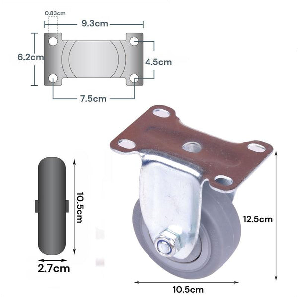 4 Inch Heavy Duty Caster Wheels Fixed Casters Castor Cart Furniture Workbench Castor Wheels